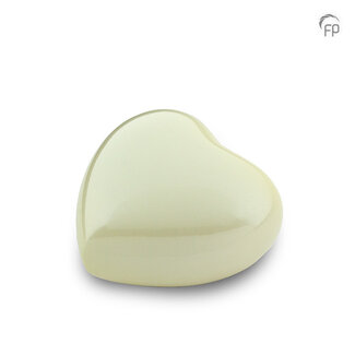 Terrybear Metaal keepsake hart Satori - parelmoer wit