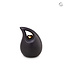 Mastaba Ceramika Keramische mini urn - druppel - zwart - KU 004 S