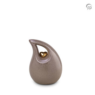 Mastaba Ceramika Keramische mini urn - druppel - bruin - KU 006 S