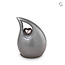 Keramische medium urn druppel - grijs - KU 018 M