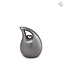 Keramische mini urn druppel - grijs - KU 018 S