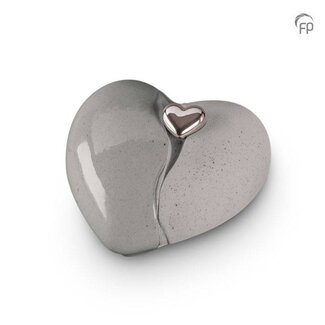 Mastaba Ceramika Keramische urn hart - grijs - KU 027
