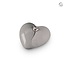 Keramische mini urn hart - grijs - KU 027 Small