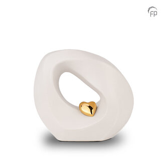 Mastaba Ceramika Keramische mini urn - wit - KU 041 Small