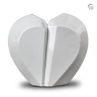 Mastaba Ceramika Keramische urn hart - wit - KU 044