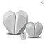 Keramische urn hart - wit - KU 044