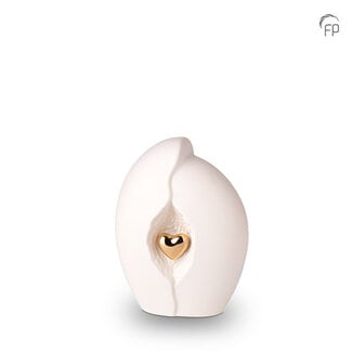 Mastaba Ceramika Keramische mini urn - wit - KU 047 S