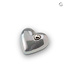Keramische mini urn hart - zilvergrijs - KU 053 S