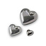 Keramische mini urn hart - zilvergrijs - KU 053 S