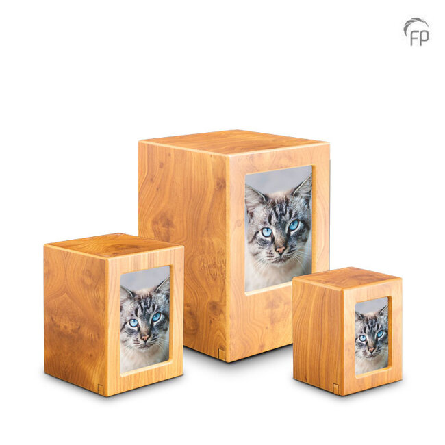 MDF houten urn met foto - MPG 001