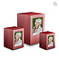 MDF houten Urn met foto - rood - MPG 002 Medium