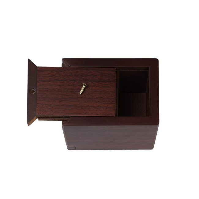 MDF houten Urn met foto - rood - MPG 002 Medium