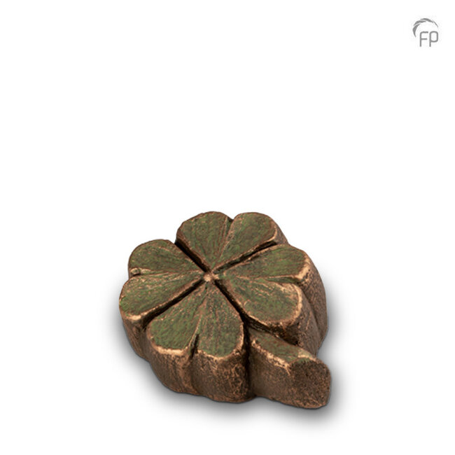 Keramische urn - klavertje vier