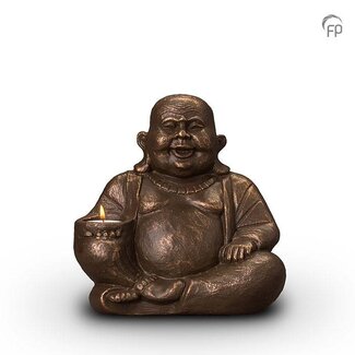 Geert Kunen UGK 042 AT Keramische urn brons Boeddha (waxine)