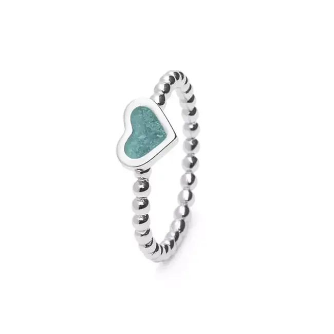 Bubble band heart ring