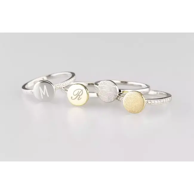 Zegel schrijfring met vingerafdruk