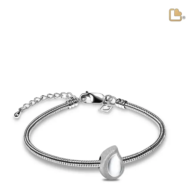 Traan druppel asbedel zilver