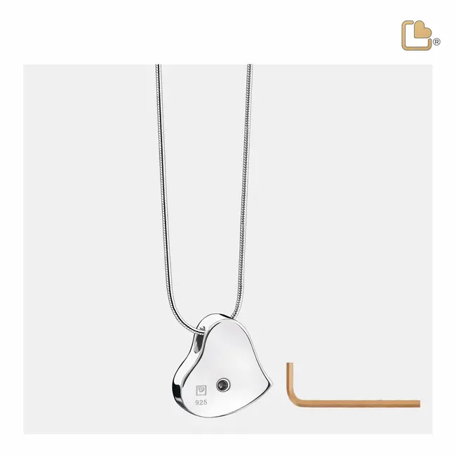 Leunende hart trots regenboog ashanger zilverkleur