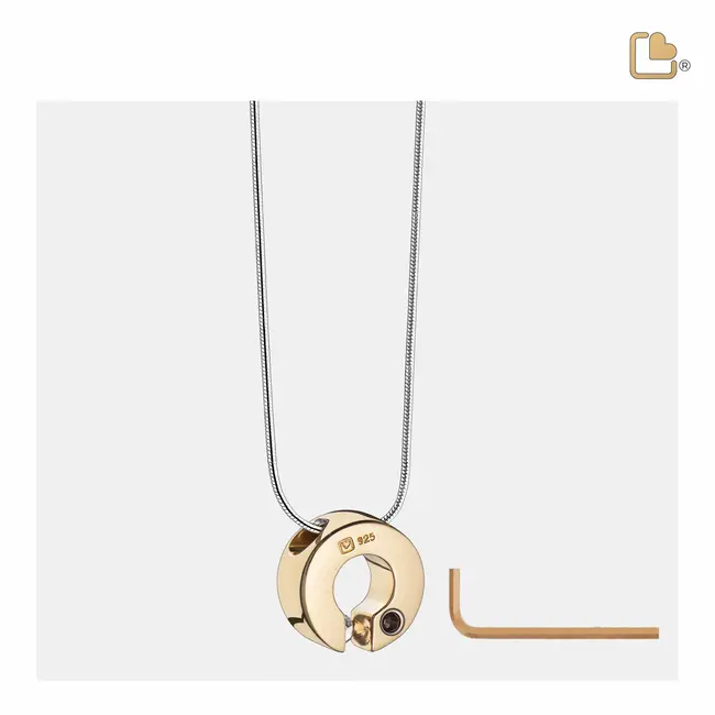 Omega ashanger Goudkleurig Vermeil met Zirkonia