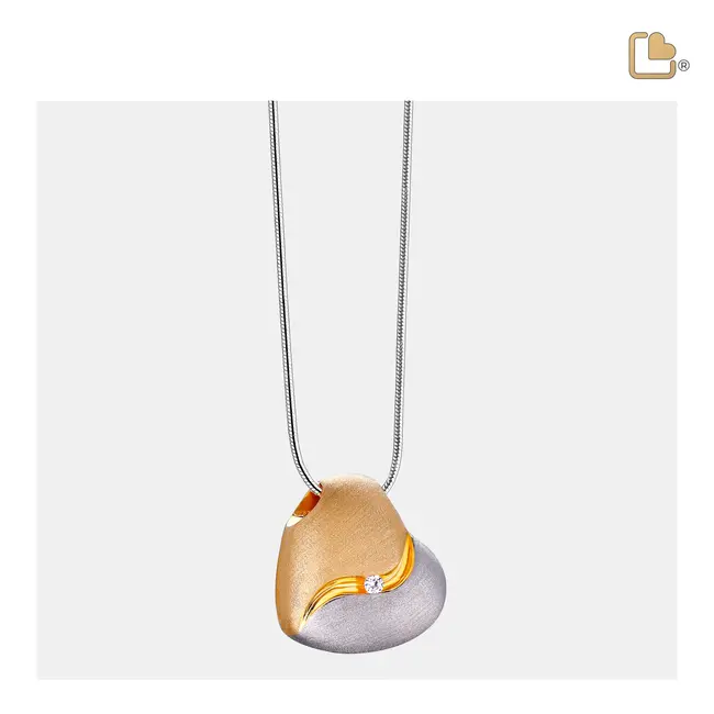 Hartgevoel ashanger Zilver- & Goudkleurig Vermeil met Zirkonia