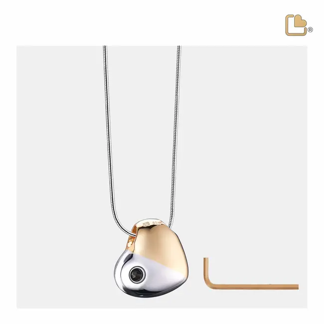 Hartgevoel ashanger Zilver- & Goudkleurig Vermeil met Zirkonia