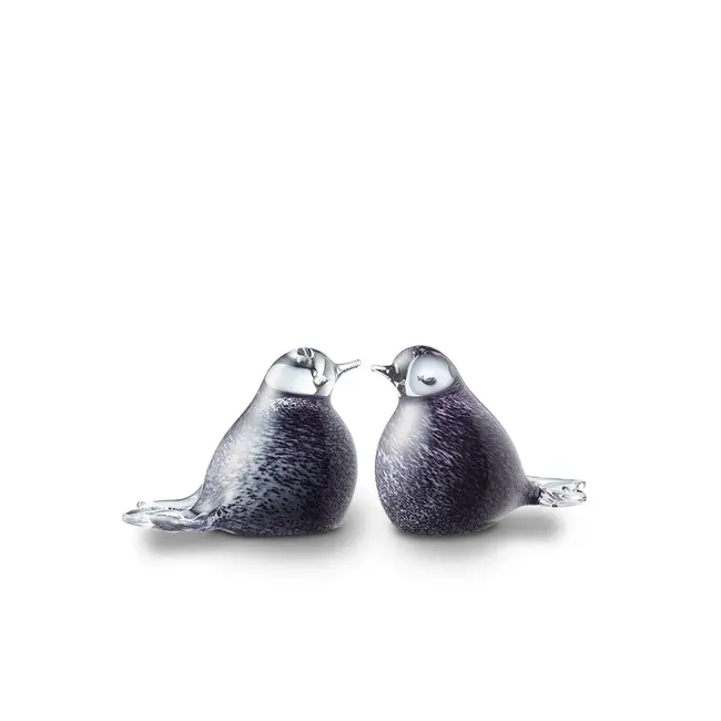 Mini urn "vogeltje" kristalglas - diverse kleuren