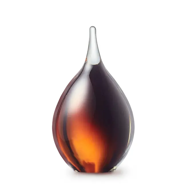 Druppelvormige mini urn kristalglas - diverse kleuren