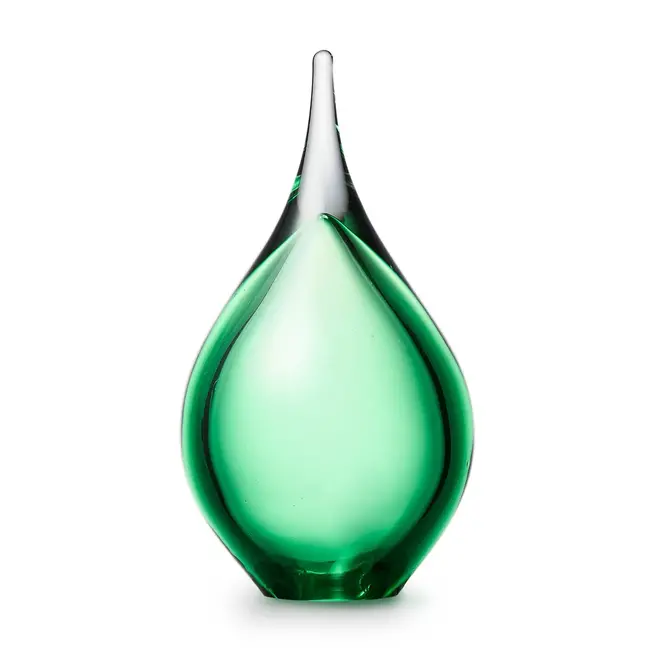 Druppelvormige mini urn kristalglas - diverse kleuren