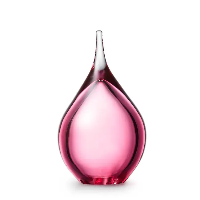 Druppelvormige mini urn kristalglas - diverse kleuren