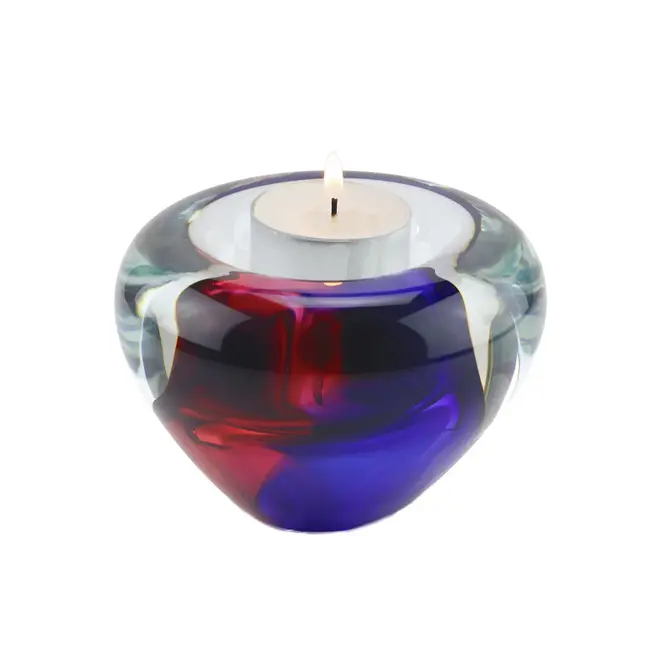 Kristalglazen theelicht mini urn - diverse kleuren