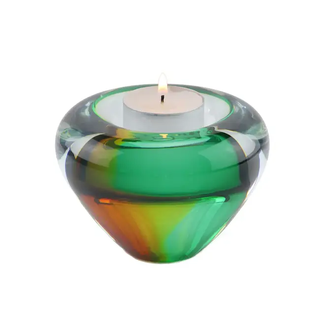 Kristalglazen theelicht mini urn - diverse kleuren