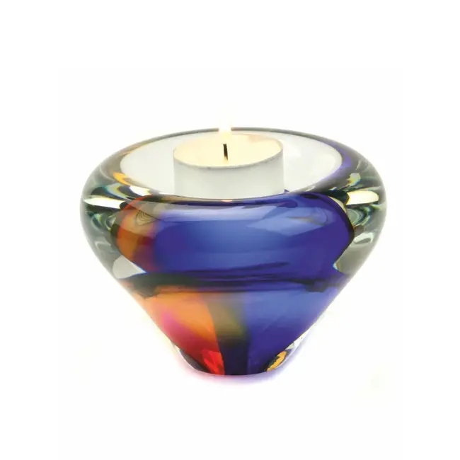 Kristalglazen theelicht mini urn - diverse kleuren