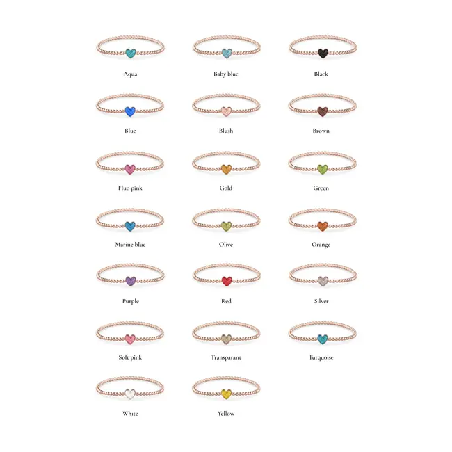 Dames bellen armband as hart