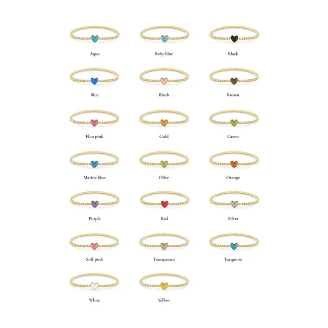 Dames bellen armband as hart