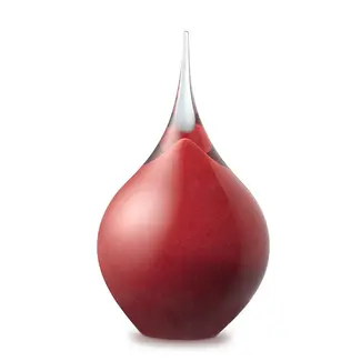 Eeuwige Roos Kristalglazen druppel urn medium - rood
