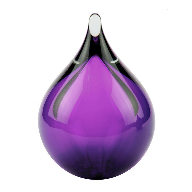 Kristalglazen druppelvorm urn - geoliede kleurschakering