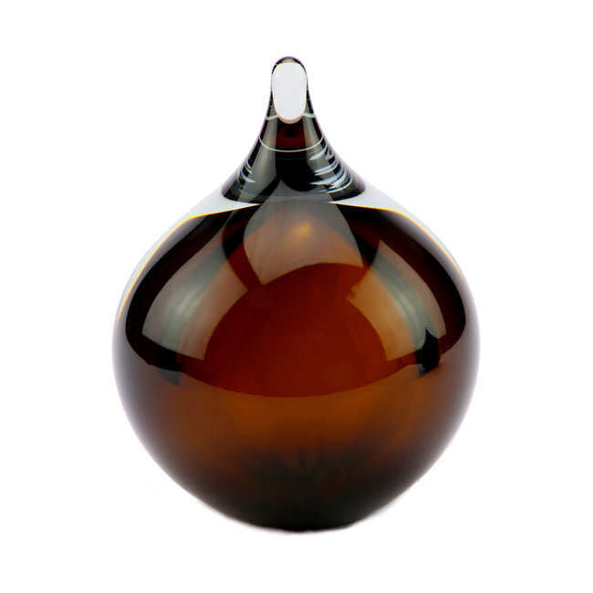 Kristalglazen druppelvorm urn - geoliede kleurschakering