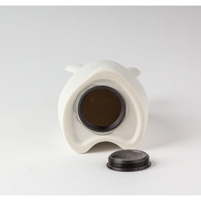 Porseleinen dierenurn hart met kat