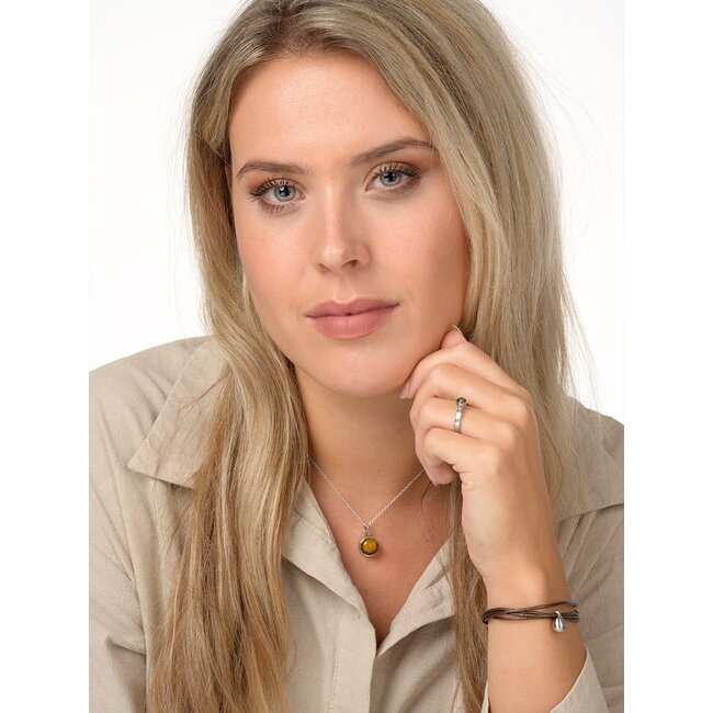 Charm dames armband met edelstaal ashouder - brons