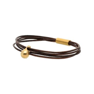 Tadblu Charm dames armband met gouden ashouder - brons