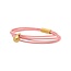 Charm dames armband met gouden ashouder - roze