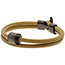 Koord herenarmband goudzand met zwarte ashouder