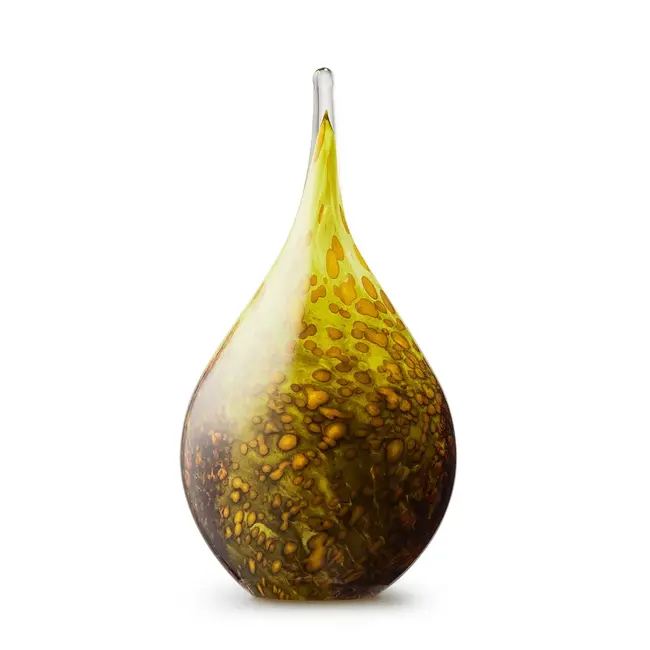 Druppelvormige mini urn kristalglas - diverse kleuren