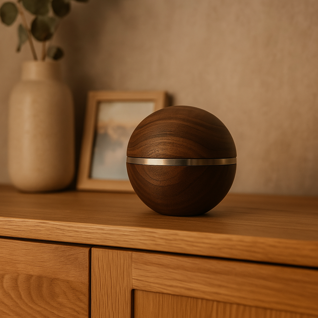 Houten urn NATURN Walnoot