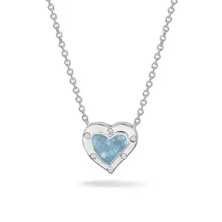 See You gedenksieraden Hart edelsteen ketting - ashanger