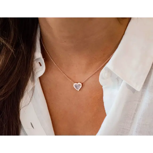 Hart edelsteen ketting - ashanger