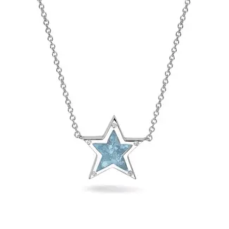 See You gedenksieraden Ster edelsteen ketting - ashanger