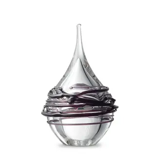 Eeuwige Roos Druppelvormige mini urn Swirl - diverse kleuren