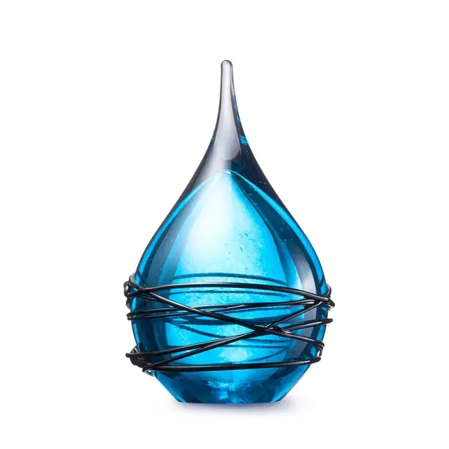 Druppelvormige mini urn Swirl - diverse kleuren