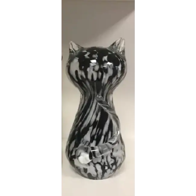 Kirstalglas katten urn – diverse kleuren